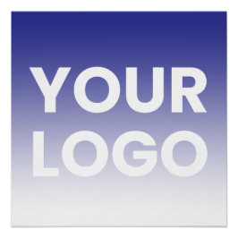 ロゴと編集可能な背景色グラデーション ポスター