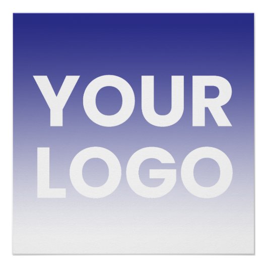 ロゴと編集可能な背景色グラデーション ポスター (正面)