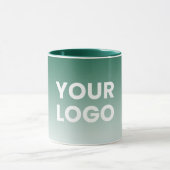 ロゴと編集可能な背景色グラデーション マグカップ (中央)