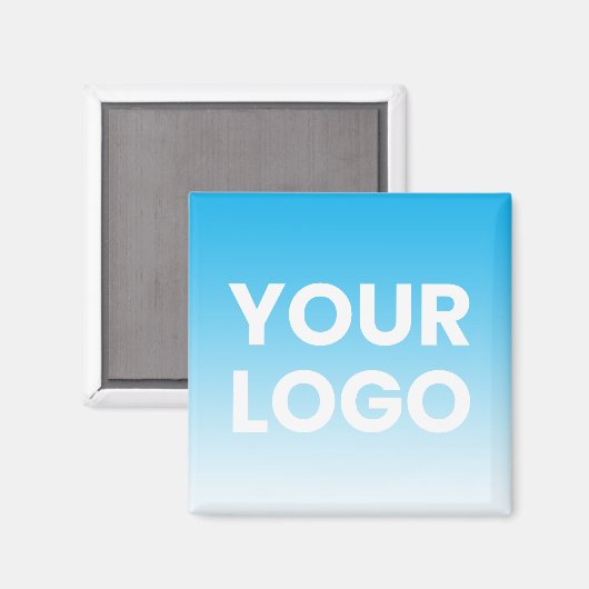 ロゴと編集可能な背景色グラデーション マグネット (正面/裏面)