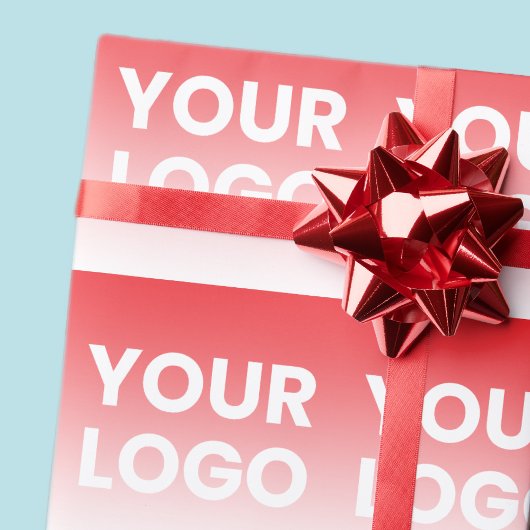 ロゴと編集可能な背景色グラデーション ラッピングペーパー