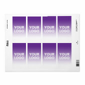 ロゴと編集可能な背景色グラデーション ラベル (フルシート)