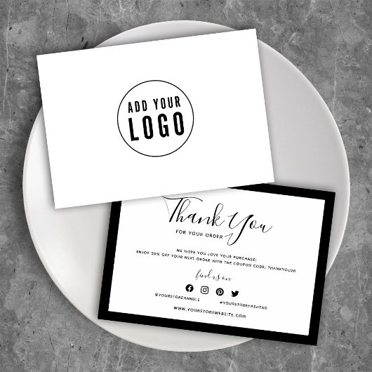 ロゴと編集可能な色のサンキューの追加