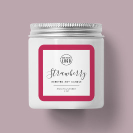 ロゴと編集可能な色の製品ラベルを追加する スクエアシール