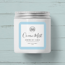 ロゴと編集可能な色の製品ラベルを追加する スクエアシール