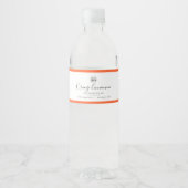 ロゴと編集可能な色の製品ラベルを追加する ペットボトルラベル (正面)