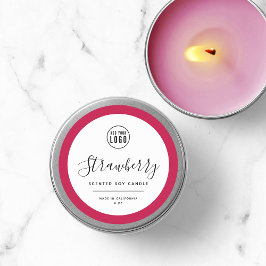 ロゴと編集可能な色の製品ラベルを追加する ラウンドシール