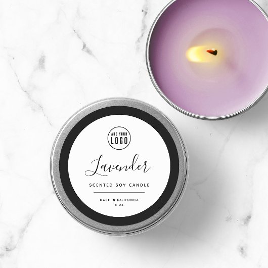 ロゴと編集可能な色の製品ラベルを追加する ラウンドシール