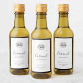 ロゴと編集可能な色の製品ラベルを追加する ワインラベル (ボトル)