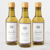 ロゴと編集可能な色の製品ラベルを追加する ワインラベル (ボトル)