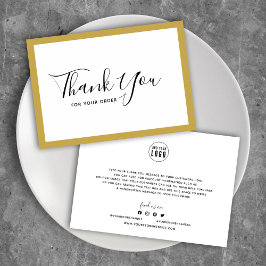 ロゴと編集可能な色を縁ど追加ありがとう サンキューカード