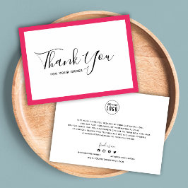 ロゴと編集可能な色を縁ど追加ありがとう サンキューカード