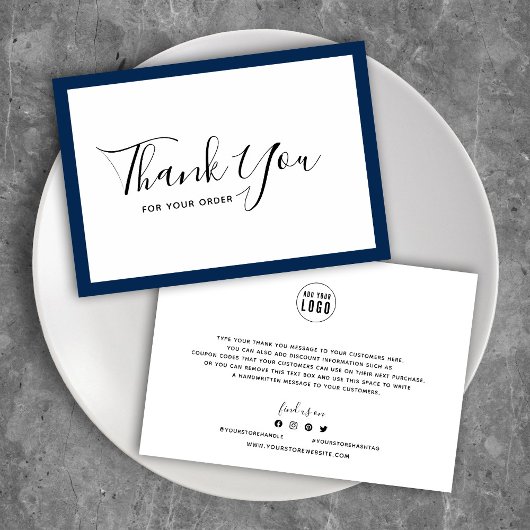 ロゴと編集可能な色を縁ど追加ありがとう サンキューカード