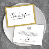 ロゴと編集可能な色を縁ど追加ありがとう サンキューカード