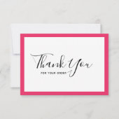 ロゴと編集可能な色を縁ど追加ありがとう サンキューカード (正面)