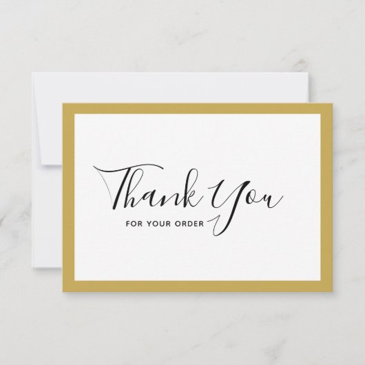 ロゴと編集可能な色を縁ど追加ありがとう サンキューカード (正面)