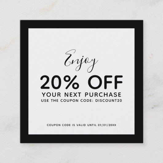 ロゴと編集可能な色割引カードの追加 割引カード (正面)