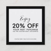 ロゴと編集可能な色割引カードの追加 割引カード (正面)