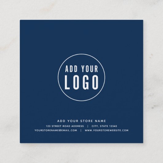 ロゴと編集可能な色割引カードの追加 割引カード (裏面)