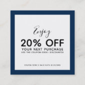 ロゴと編集可能な色割引カードの追加 割引カード (正面)