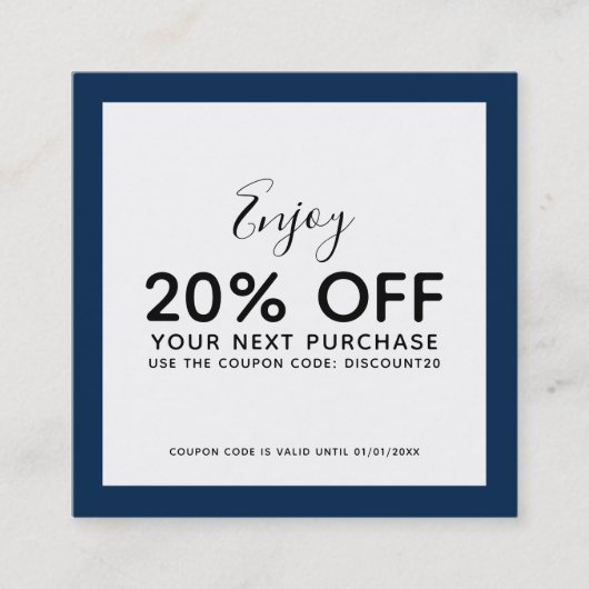 ロゴと編集可能な色割引カードの追加 割引カード (正面)