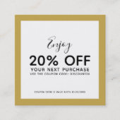 ロゴと編集可能な色割引カードの追加 割引カード (正面)