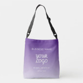 ロゴと編集可能文字任意の色のグラデーショングラデーション クロスボディバッグ (裏面)