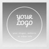 ロゴと編集可能文字 |濃いグレーグラデーション ウィンドウサイン (シート)