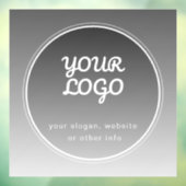 ロゴと編集可能文字 |濃い灰色のグラデーション ウィンドウサイン (シート3)