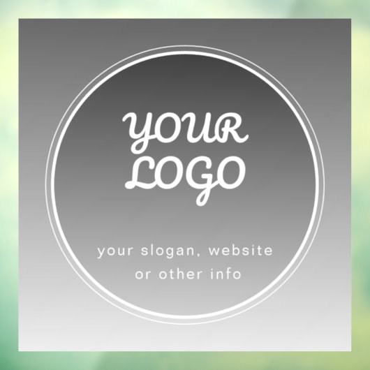 ロゴと編集可能文字 |濃い灰色のグラデーション ウィンドウサイン (シート3)