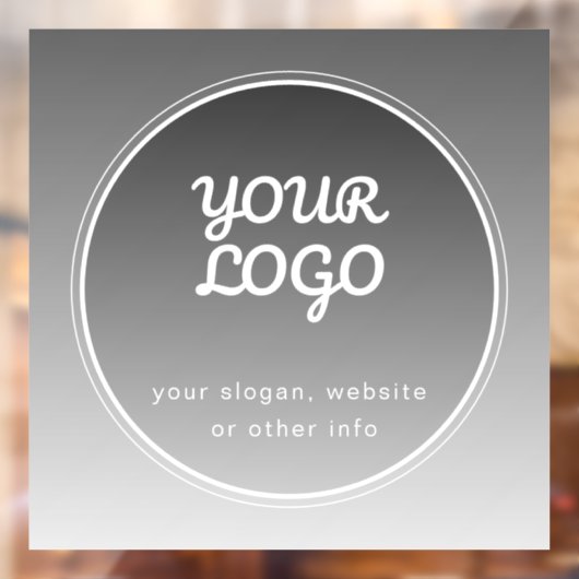 ロゴと編集可能文字 |濃い灰色のグラデーション ウィンドウサイン (シート2)