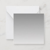 ロゴと編集可能文字 |濃い灰色のグラデーション ノートカード (裏面)