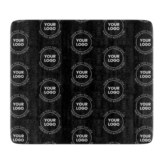 ロゴと編集可能文字 |繰り返しパターン カッティングボード (正面)