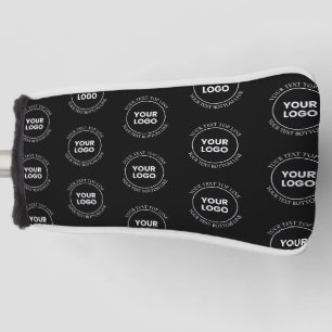 ロゴと編集可能文字  繰り返しパターン ゴルフヘッドカバー