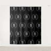 ロゴと編集可能文字 |繰り返しパターン タペストリー (正面)