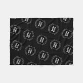 ロゴと編集可能文字 |繰り返しパターン フリースブランケット (正面(横))