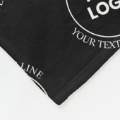 ロゴと編集可能文字 |繰り返しパターン フリースブランケット (角)