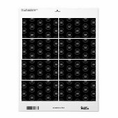 ロゴと編集可能文字 |繰り返しパターン ラベル (フルシート)