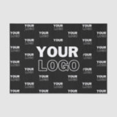 ロゴと背景の繰り返しロゴ |黒 薄葉紙 (正面)