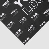 ロゴと背景の繰り返しロゴ |黒 薄葉紙 (詳細)