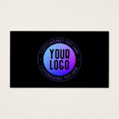 ロゴと青モダンと紫のグラデーシグラデーションョン (正面)