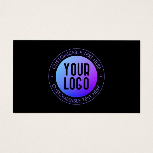 ロゴと青モダンと紫のグラデーシグラデーションョン (正面)