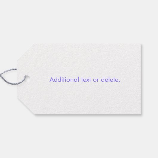 ロゴと青モダンと紫のグラデーシグラデーションョン ギフトタグ (裏面横)