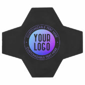 ロゴと青モダンと紫のグラデーシグラデーションョン サッカーボール (フラット)