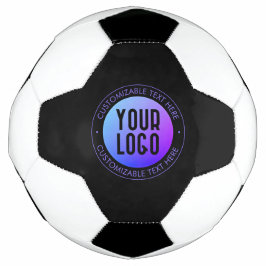 ロゴと青モダンと紫のグラデーシグラデーションョン サッカーボール