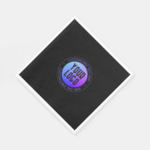 ロゴと青モダンと紫のグラデーシグラデーションョン スタンダードランチョンナプキン (角)