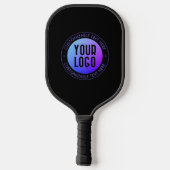 ロゴと青モダンと紫のグラデーシグラデーションョン ピックルボールラケット (裏面)