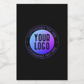 ロゴと青モダンと紫のグラデーシグラデーションョン フードラベル (シングルラベル)