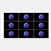 ロゴと青モダンと紫のグラデーシグラデーションョン ラベル (シート)