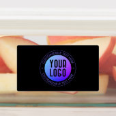 ロゴと青モダンと紫のグラデーシグラデーションョン ラベル (貼付)